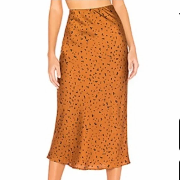 J.O.A Animal print midi skirt - Picture 1 of 1